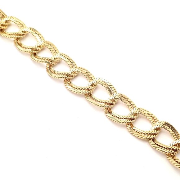 Rare! Authentic Verdura 18k Yellow Gold Rope Link Bracelet - Picture 4 of 10